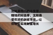 沈阳最热门的小生意,赚钱的好选择,沈阳最受欢迎的创业项目,让你轻松实现财富增长 沈阳最热门的小生意,赚钱的好选择,沈阳最受欢迎的创业项目,让你轻松实现财富增长