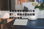 阜阳有哪些赚钱的小生意?,阜阳小型创业赚钱的好项目 阜阳有哪些赚钱的小生意?,阜阳小型创业赚钱的好项目