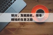 铜川,发掘商机,探寻赚钱的生意之路 铜川,发掘商机,探寻赚钱的生意之路