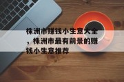 株洲市赚钱小生意大全,株洲市最有前景的赚钱小生意推荐