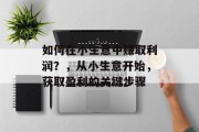 如何在小生意中赚取利润？，从小生意开始，获取盈利的关键步骤