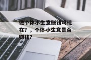 做个体小生意赚钱吗现在?,个体小生意是否赚钱?