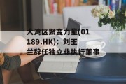 大湾区聚变力量(01189.HK):刘玉兰辞任独立非执行董事 大湾区聚变力量(01189.HK):刘玉兰辞任独立非执行董事