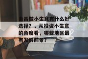 会昌做小生意有什么好选择?,从投资小生意的角度看,哪些地区最有发展前景?