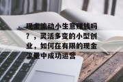 现金流动小生意赚钱吗?,灵活多变的小型创业,如何在有限的现金流量中成功运营