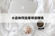 小店如何选择项目赚钱