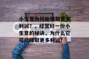小生意为何能赚取更多利润?,经营好一份小生意的秘诀,为什么它可以赚取更多利润? 小生意为何能赚取更多利润?,经营好一份小生意的秘诀,为什么它可以赚取更多利润?