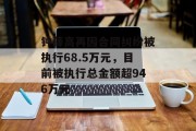 钟薛高再因合同纠纷被执行68.5万元，目前被执行总金额超946万元