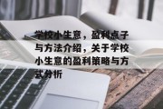 学校小生意,盈利点子与方法介绍,关于学校小生意的盈利策略与方式分析