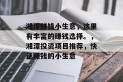 湘潭赚钱小生意，这里有丰富的赚钱选择。，湘潭投资项目推荐，快速赚钱的小生意