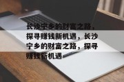 长沙宁乡的财富之路,探寻赚钱新机遇,长沙宁乡的财富之路,探寻赚钱新机遇