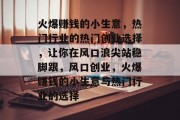 火爆赚钱的小生意,热门行业的热门创业选择,让你在风口浪尖站稳脚跟,风口创业,火爆赚钱的小生意与热门行业的选择