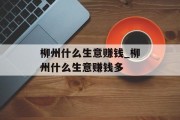 柳州什么生意赚钱_柳州什么生意赚钱多 柳州什么生意赚钱_柳州什么生意赚钱多