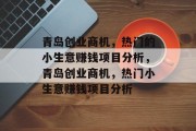 青岛创业商机,热门的小生意赚钱项目分析,青岛创业商机,热门小生意赚钱项目分析 青岛创业商机,热门的小生意赚钱项目分析,青岛创业商机,热门小生意赚钱项目分析
