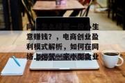 网上怎么经营一份小生意赚钱?,电商创业盈利模式解析,如何在网络上运营一家小型企业 网上怎么经营一份小生意赚钱?,电商创业盈利模式解析,如何在网络上运营一家小型企业