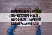 挖掘财富潜力,如何创建并经营新兴小生意,新兴小生意,如何挖掘财富潜力与经营方法 挖掘财富潜力,如何创建并经营新兴小生意,新兴小生意,如何挖掘财富潜力与经营方法