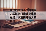 武汉的赚钱小生意推荐,武汉热门赚钱小生意介绍,快速提升收入的方法 武汉的赚钱小生意推荐,武汉热门赚钱小生意介绍,快速提升收入的方法