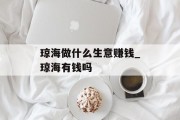 琼海做什么生意赚钱_琼海有钱吗