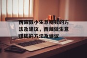 西藏做小生意赚钱的方法及建议,西藏做生意赚钱的方法及建议 西藏做小生意赚钱的方法及建议,西藏做生意赚钱的方法及建议