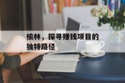 榆林,探寻赚钱项目的独特路径 榆林,探寻赚钱项目的独特路径