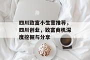 四川致富小生意推荐,四川创业,致富商机深度挖掘与分享 四川致富小生意推荐,四川创业,致富商机深度挖掘与分享