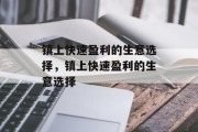 镇上快速盈利的生意选择,镇上快速盈利的生意选择 镇上快速盈利的生意选择,镇上快速盈利的生意选择