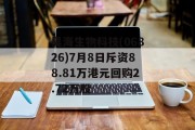 昊海生物科技(06826)7月8日斥资88.81万港元回购2.72万股