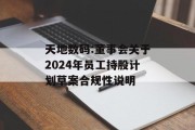 天地数码:董事会关于2024年员工持股计划草案合规性说明