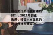 现在卖什么小生意赚钱好?,2022年创业选择,投资小本生意的商机分析与建议 现在卖什么小生意赚钱好?,2022年创业选择,投资小本生意的商机分析与建议