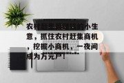 农村赶集最赚钱的小生意,抓住农村赶集商机,挖掘小商机,一夜间成为万元户!