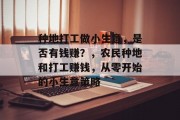 种地打工做小生意,是否有钱赚?,农民种地和打工赚钱,从零开始的小生意策略