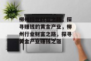 柳州行业财富之路,探寻赚钱的黄金产业,柳州行业财富之路,探寻黄金产业赚钱之道 柳州行业财富之路,探寻赚钱的黄金产业,柳州行业财富之路,探寻黄金产业赚钱之道
