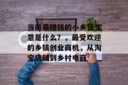 当前最赚钱的小乡镇生意是什么?,最受欢迎的乡镇创业商机,从淘宝店铺到乡村电商 当前最赚钱的小乡镇生意是什么?,最受欢迎的乡镇创业商机,从淘宝店铺到乡村电商