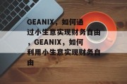 GEANIX,如何通过小生意实现财务自由,GEANIX,如何利用小生意实现财务自由 GEANIX,如何通过小生意实现财务自由,GEANIX,如何利用小生意实现财务自由