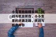小生意也能赚大钱,挑战与机会并存,小小生意的逆袭之路,挑战与机会并存 小生意也能赚大钱,挑战与机会并存,小小生意的逆袭之路,挑战与机会并存