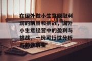 在国外做小生意赚取利润的前景和挑战,国外小生意经营中的盈利与挑战,一份可行性分析与前景展望 在国外做小生意赚取利润的前景和挑战,国外小生意经营中的盈利与挑战,一份可行性分析与前景展望