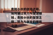 贵阳小伙的创业之路,如何通过努力与智慧赚钱,贵阳小伙的智慧之路,努力与创业的赚钱之道 贵阳小伙的创业之路,如何通过努力与智慧赚钱,贵阳小伙的智慧之路,努力与创业的赚钱之道