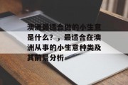 澳洲最适合做的小生意是什么?,最适合在澳洲从事的小生意种类及其前景分析 澳洲最适合做的小生意是什么?,最适合在澳洲从事的小生意种类及其前景分析