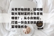 从零开始创业，轻松赚取大笔财富的小生意有哪些？，从小白做起，打造一份自主创业的财富增值机会