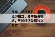 冬季,寻找商机,实现经济独立,冬季投资机遇,寻找经济发展独立方式 冬季,寻找商机,实现经济独立,冬季投资机遇,寻找经济发展独立方式