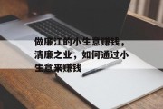 做廉江的小生意赚钱,清廉之业,如何通过小生意来赚钱