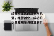 经营小生意的艰辛与机遇，经营创业，成功的小生意艰辛与机遇解析