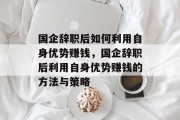 国企辞职后如何利用自身优势赚钱,国企辞职后利用自身优势赚钱的方法与策略