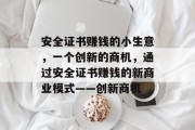 安全证书赚钱的小生意,一个创新的商机,通过安全证书赚钱的新商业模式——创新商机