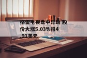 格雷电视盘中异动 股价大涨5.03%报4.91美元 格雷电视盘中异动 股价大涨5.03%报4.91美元