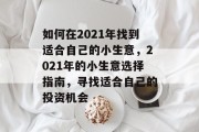 如何在2021年找到适合自己的小生意,2021年的小生意选择指南,寻找适合自己的投资机会 如何在2021年找到适合自己的小生意,2021年的小生意选择指南,寻找适合自己的投资机会