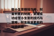 做小生意赚钱攻略,财富积累的秘籍,掌握成功经营小生意的技巧与策略,财富快速累积的秘密武器 做小生意赚钱攻略,财富积累的秘籍,掌握成功经营小生意的技巧与策略,财富快速累积的秘密武器