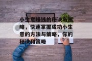小生意赚钱的秘诀与策略,快速掌握成功小生意的方法与策略,你的秘诀和策略 小生意赚钱的秘诀与策略,快速掌握成功小生意的方法与策略,你的秘诀和策略