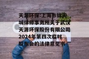 天源环保:上海市锦天城律师事务所关于武汉天源环保股份有限公司2024年第四次临时股东会的法律意见书