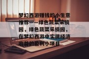 梦幻西游赚钱的小生意推荐——绿色蔬菜采摘园,绿色蔬菜采摘园,在梦幻西游中实现经济收益的盈利小项目